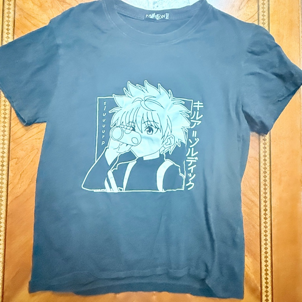 Kids Black Graphic T-Shirt